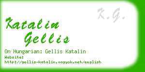 katalin gellis business card